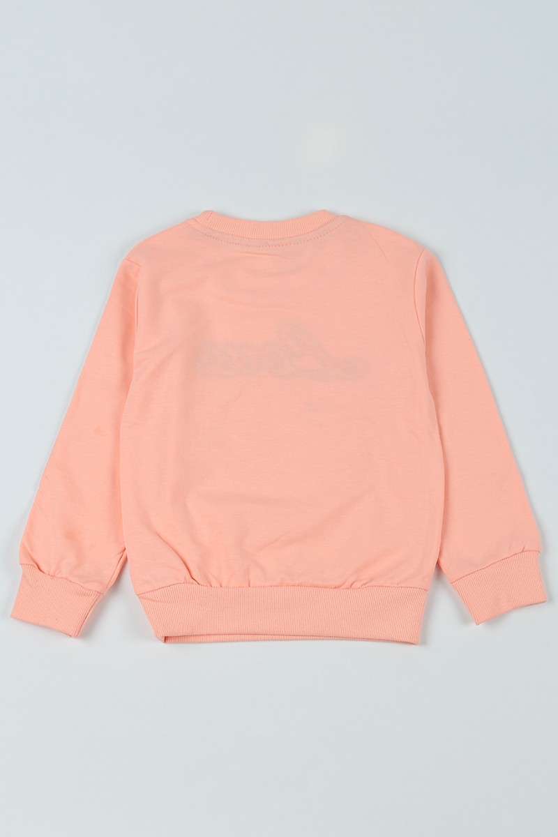 Somon (3-8 Yaş) Love Baskılı Kız Çocuk Sweatshirt 93287