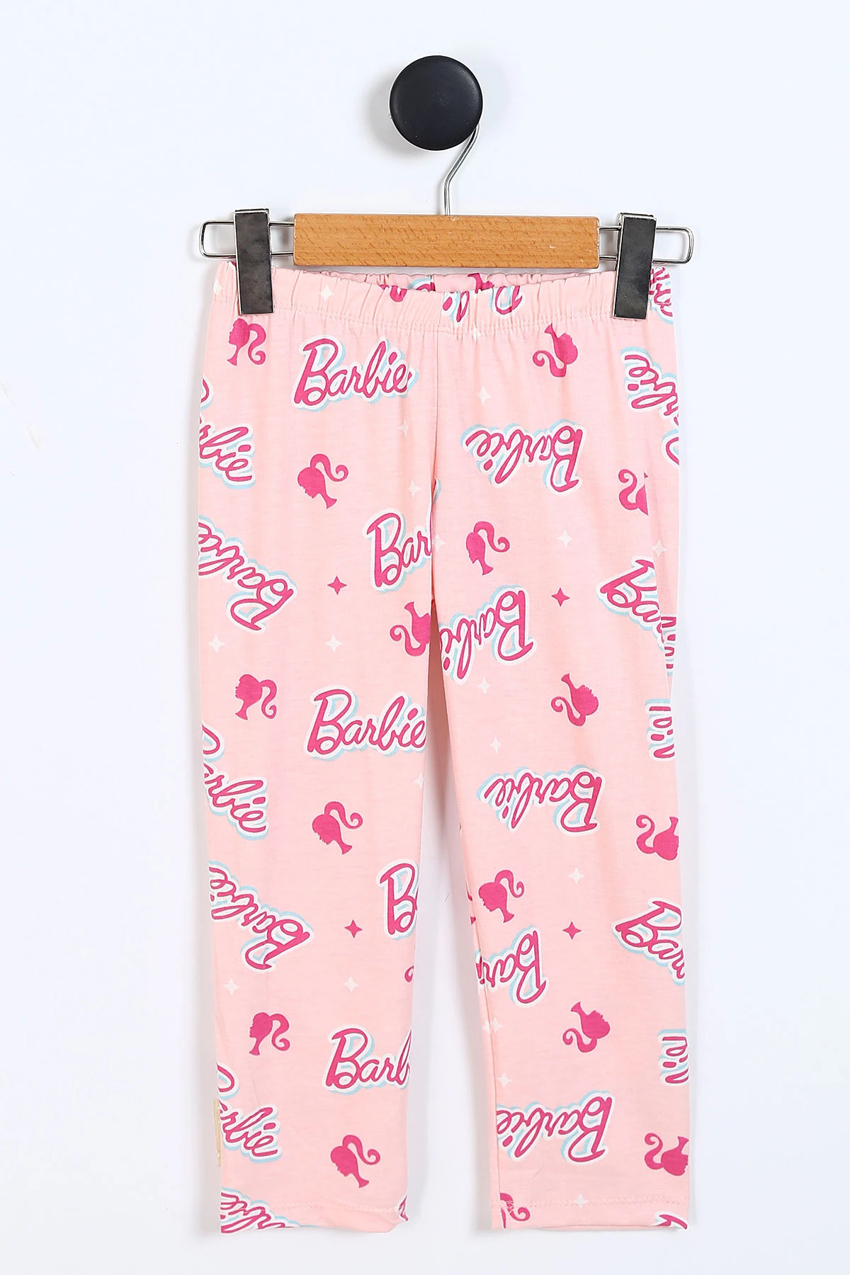 Somon (4-12 Yaş) Baskılı Ön Düğmeli Göz Bandı Detaylı Kız Çocuk Pijama Takım 337930