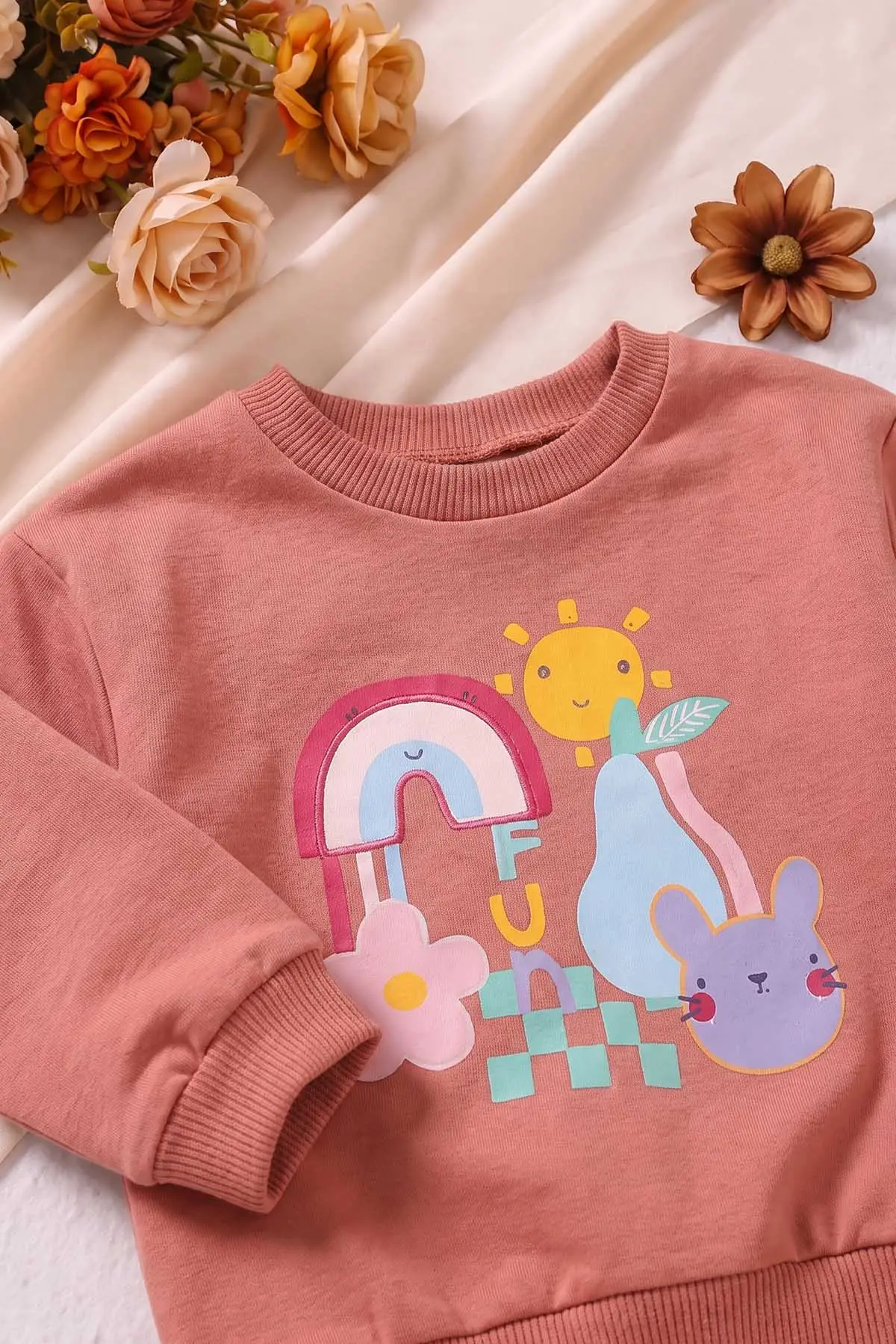 Somon (6-18 Ay) Güneş Basklı Kız Bebek 2'li Takım 479155