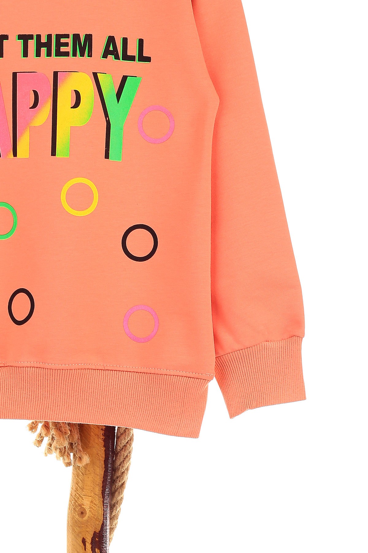 Somon (9-12 Yaş) Happy Baskılı Kız Çocuk Sweat 150985