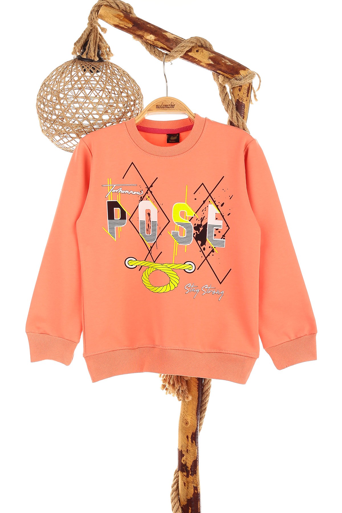 Somon (9-12 Yaş) Rose Baskılı Kız Çocuk Sweat 150958