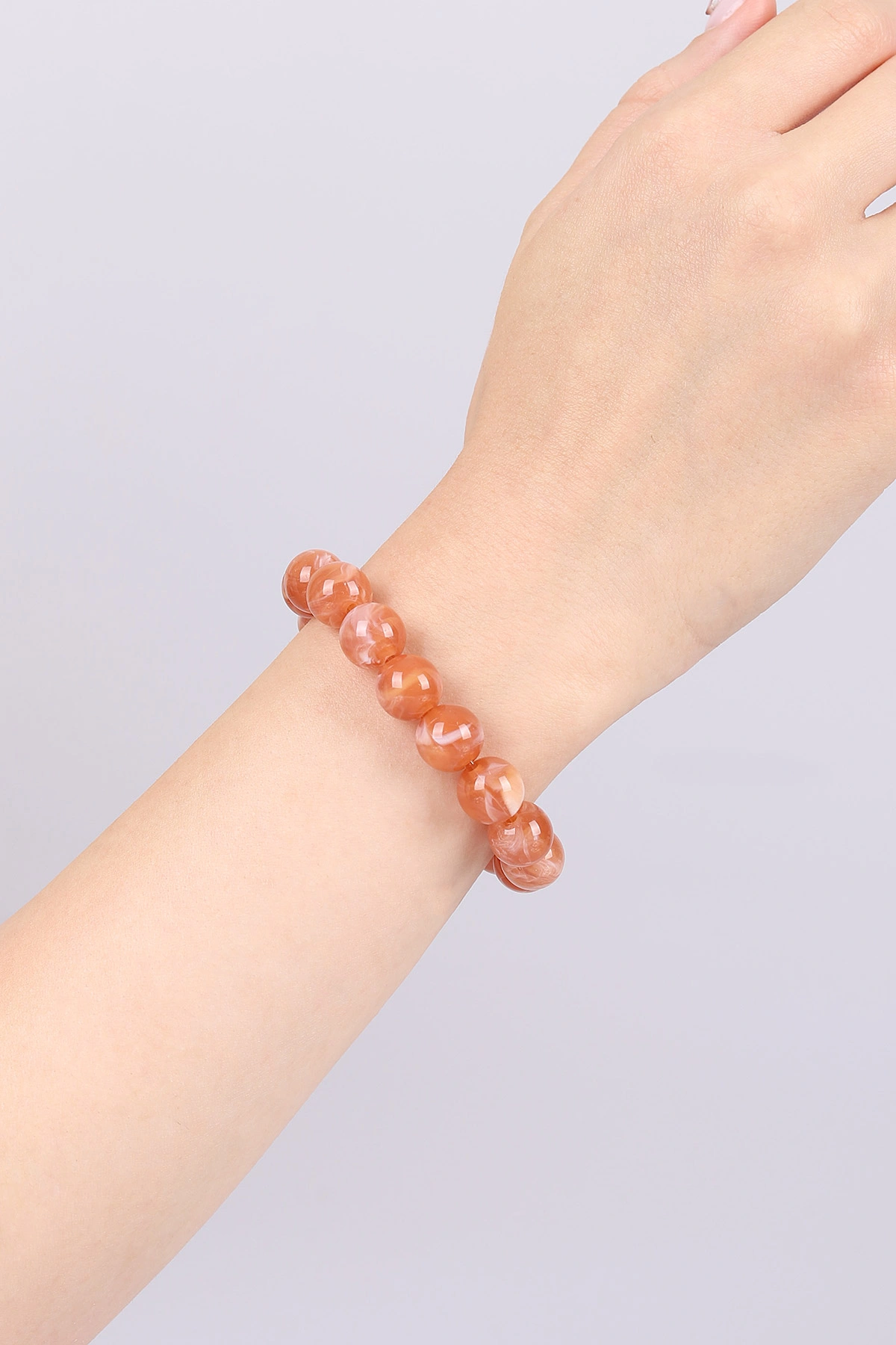 Somon Doğal Taş Unisex Lastikli Bileklik 468946