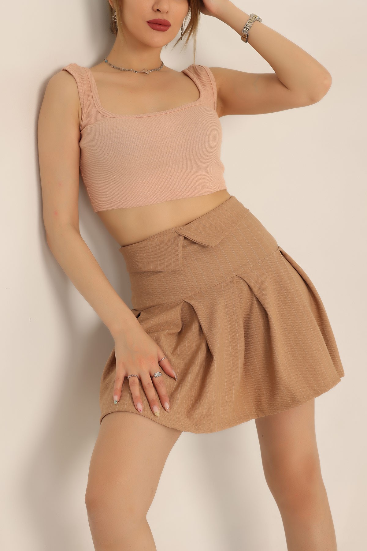Somon Likralı Fitilli Crop Atlet 180254