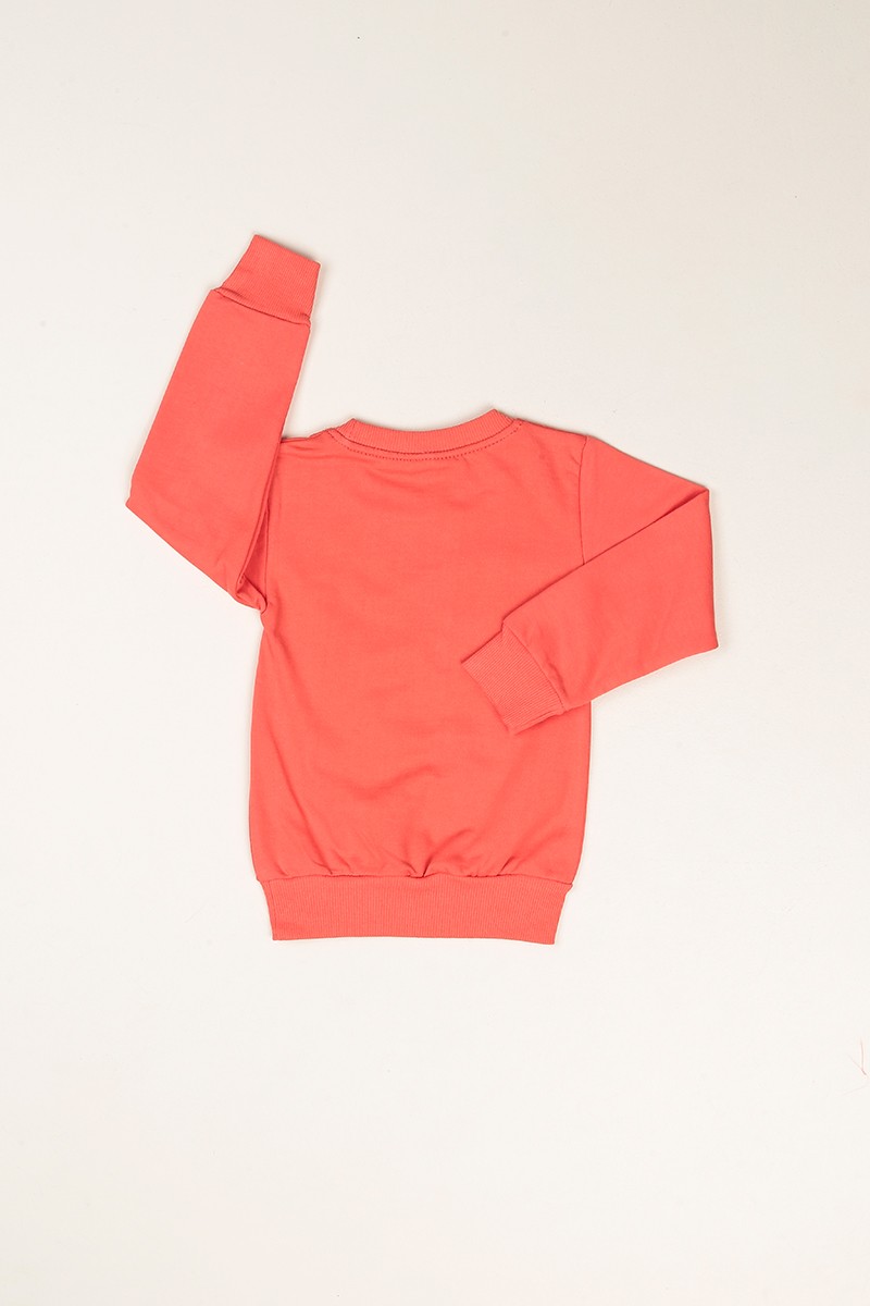 Somon Minnie Baskılı İçi Şardonlu Kız Çocuk Sweat 80942