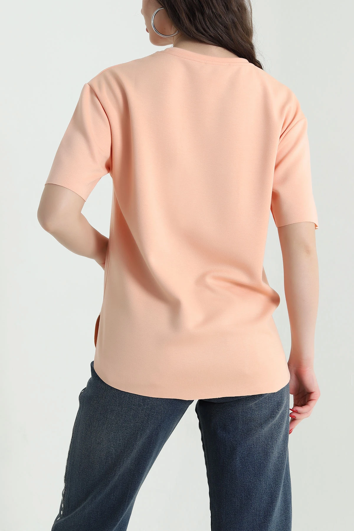 Somon Oval Kesim Oysho Kadın Tişört 437677