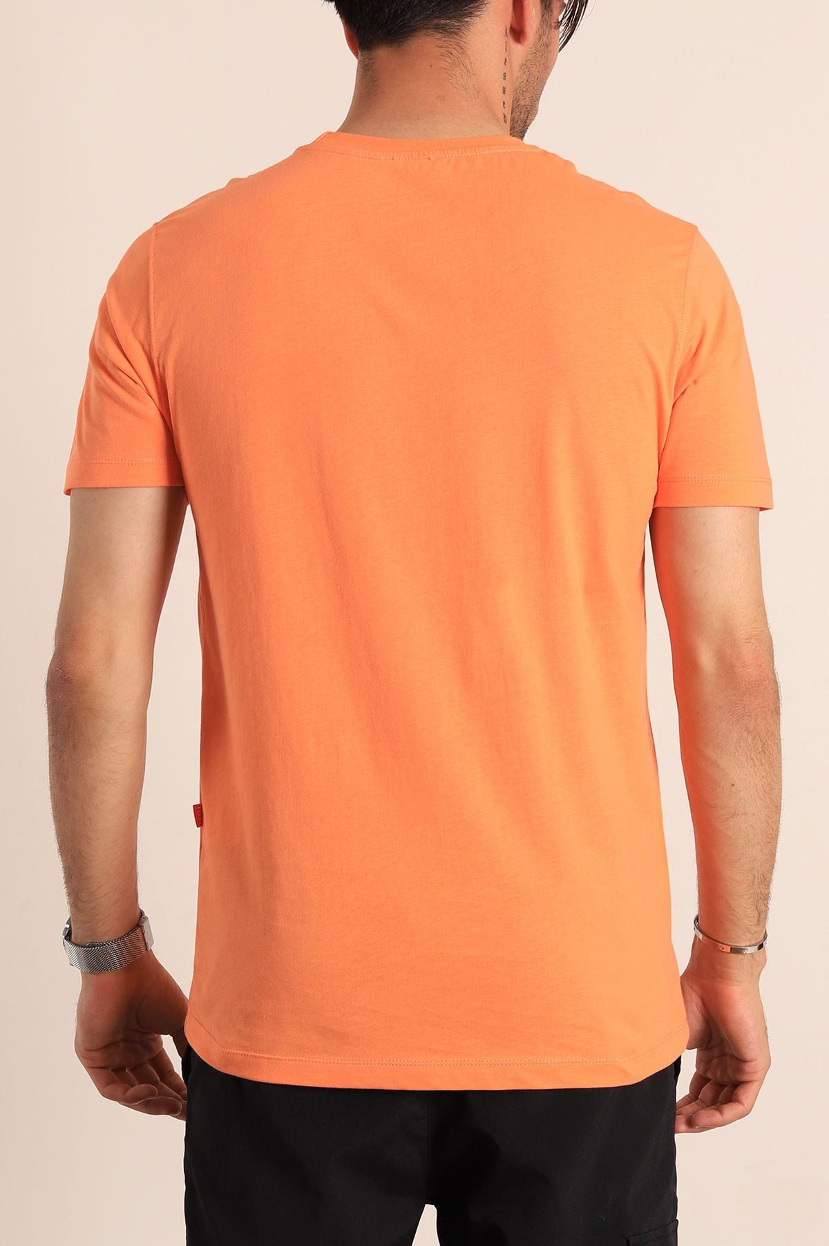Somon Regular Fit Kabartma Yazı Detay Erkek Tişört 182229
