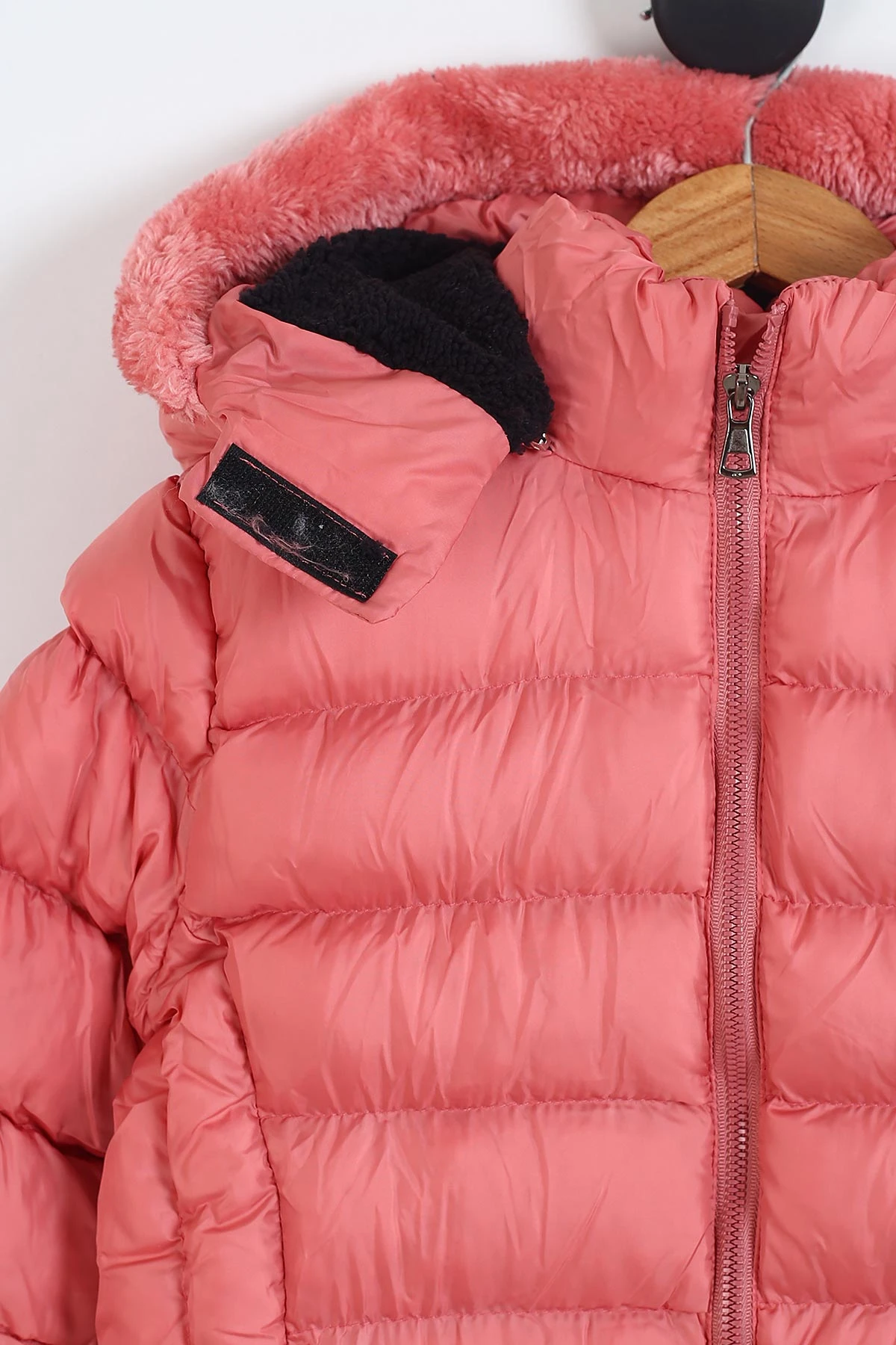 Somon(11-14 Yaş) Kapüşon Peluşlu İçi Kürklü Kız Çocuk Mont 309320