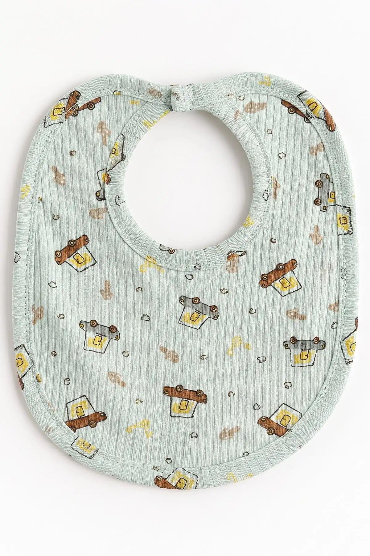 Su Yeşili (0-3 Ay) Araba Baskılı Raporlu Battaniyeli Erkek Bebek 5'li Set 487185