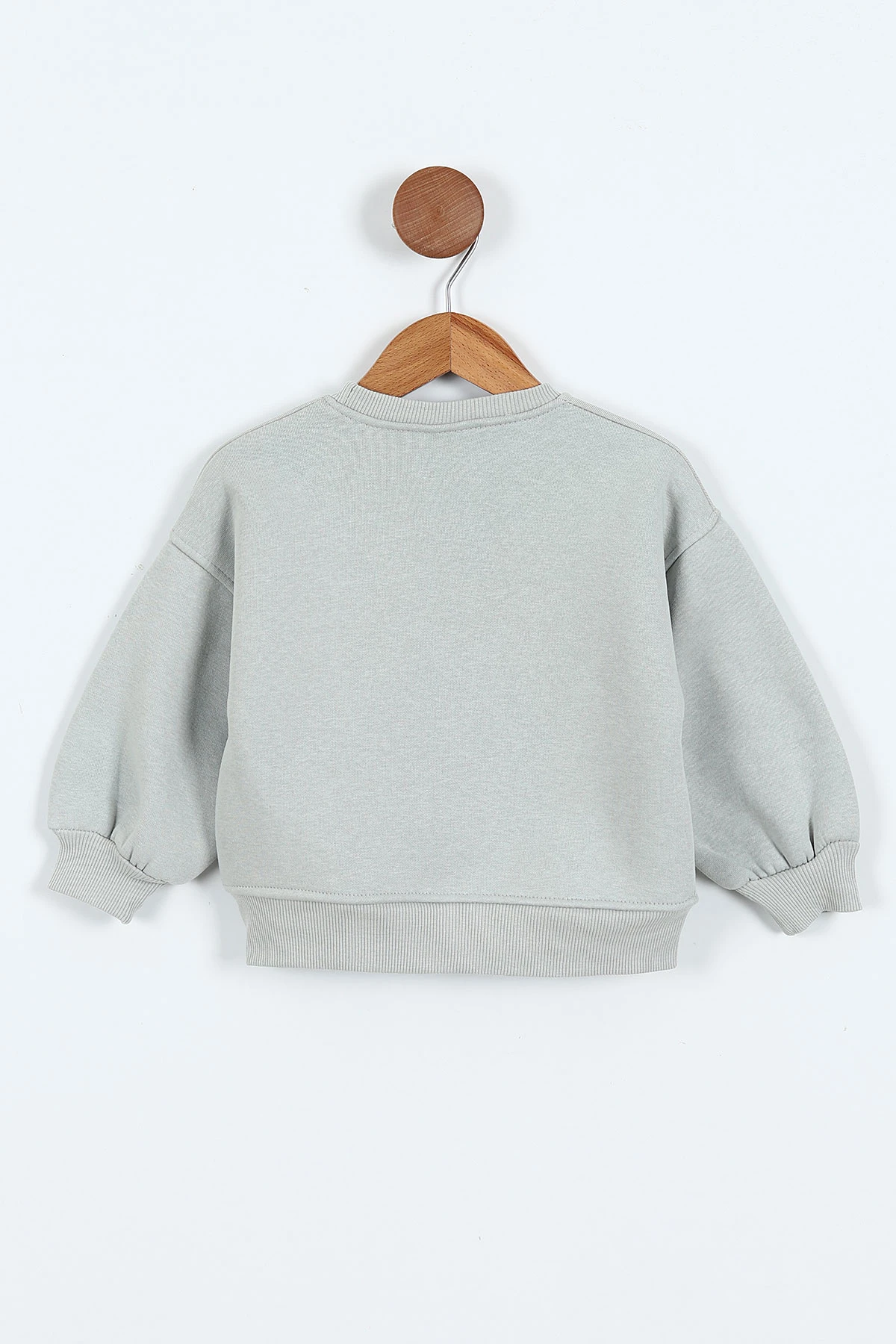 Su Yeşili (0-4 Yaş) Fiyonk Detaylı  3  İp Şardonlu Kız Çocuk Sweatshirt 415019