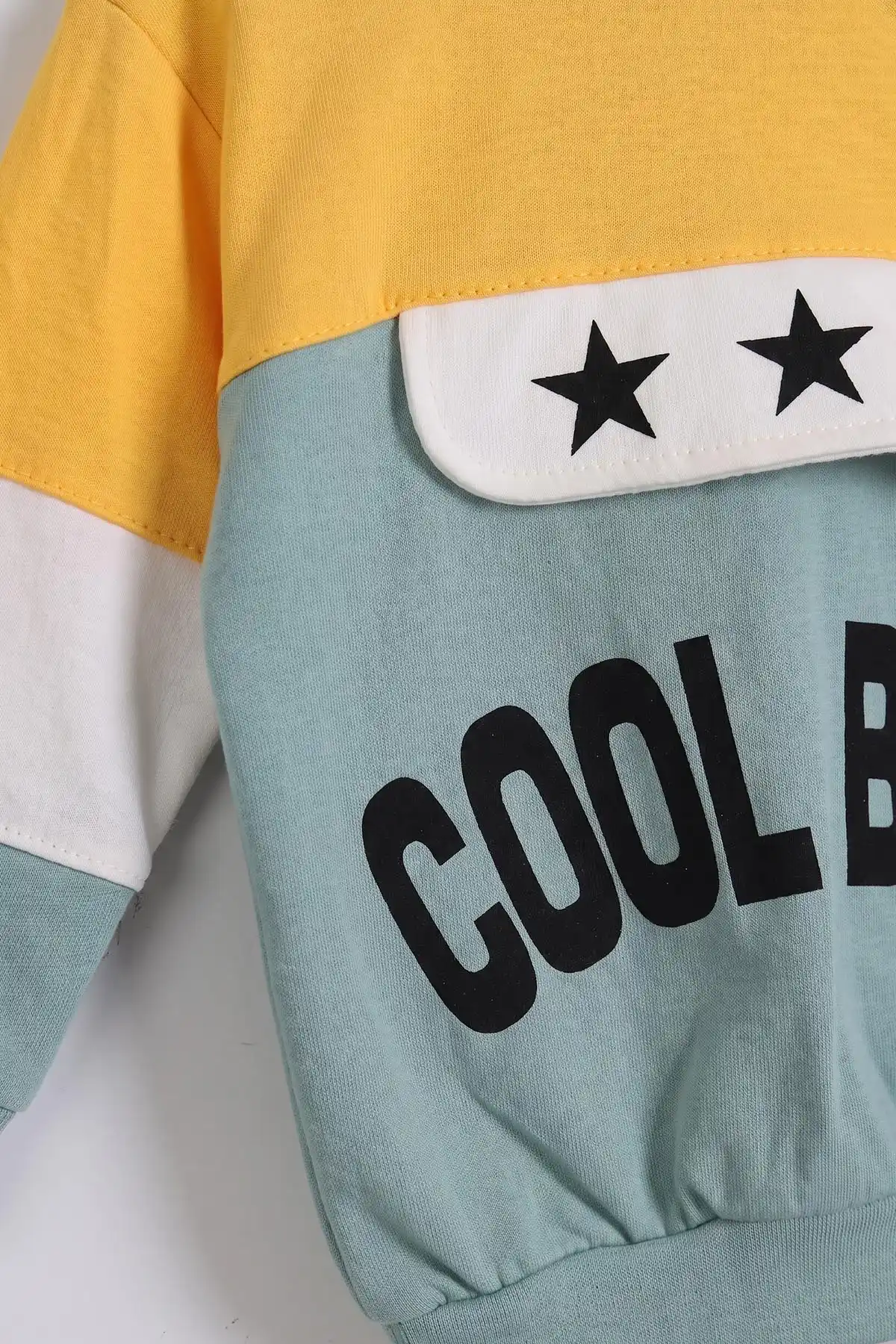 Su Yeşili (1-2 Yaş) Cool Boys Baskılı Yıldızlı 2'li Erkek Çocuk Takım 479973