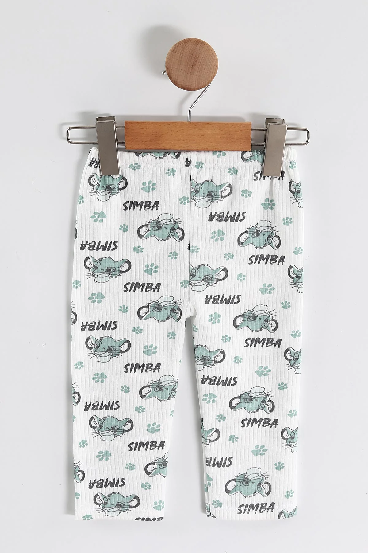 Su Yeşili (1-3 Yaş) Simba Desenli Raporlu Çocuk Pijama Takım 459396