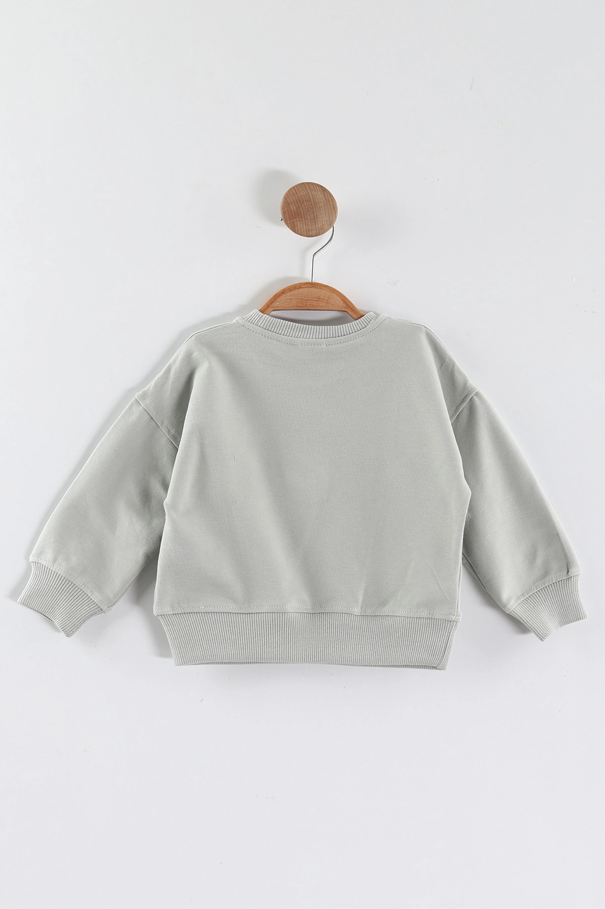 Su Yeşili (1-4 Yaş)Çiçek Motifli Kız Çocuk Sweatshirt 432892