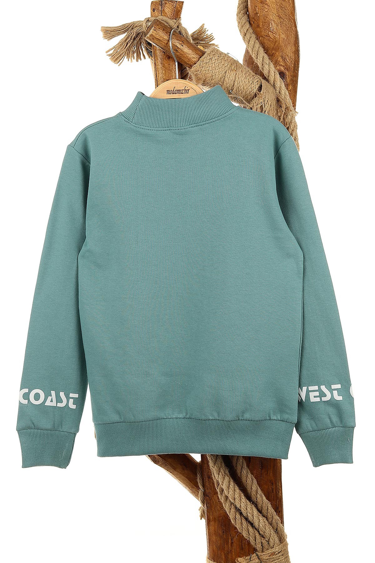 Su Yeşili (13-16 Yaş) Boys Sport Baskılı Erkek Çocuk Sweat 154309