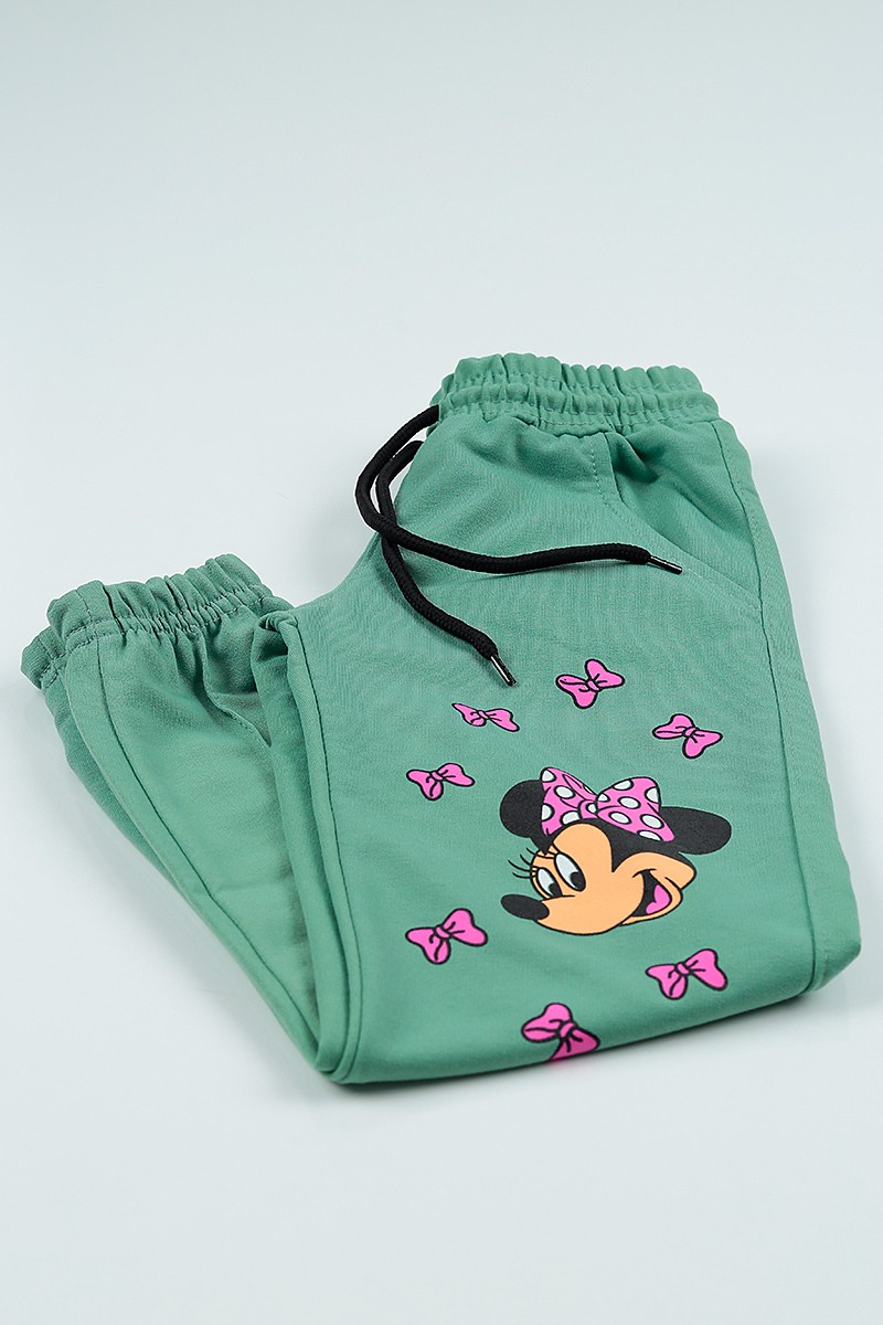 Su Yeşili (13-16 Yaş) Mickey Mouse Baskılı Kız Çocuk Eşofman Altı 104726