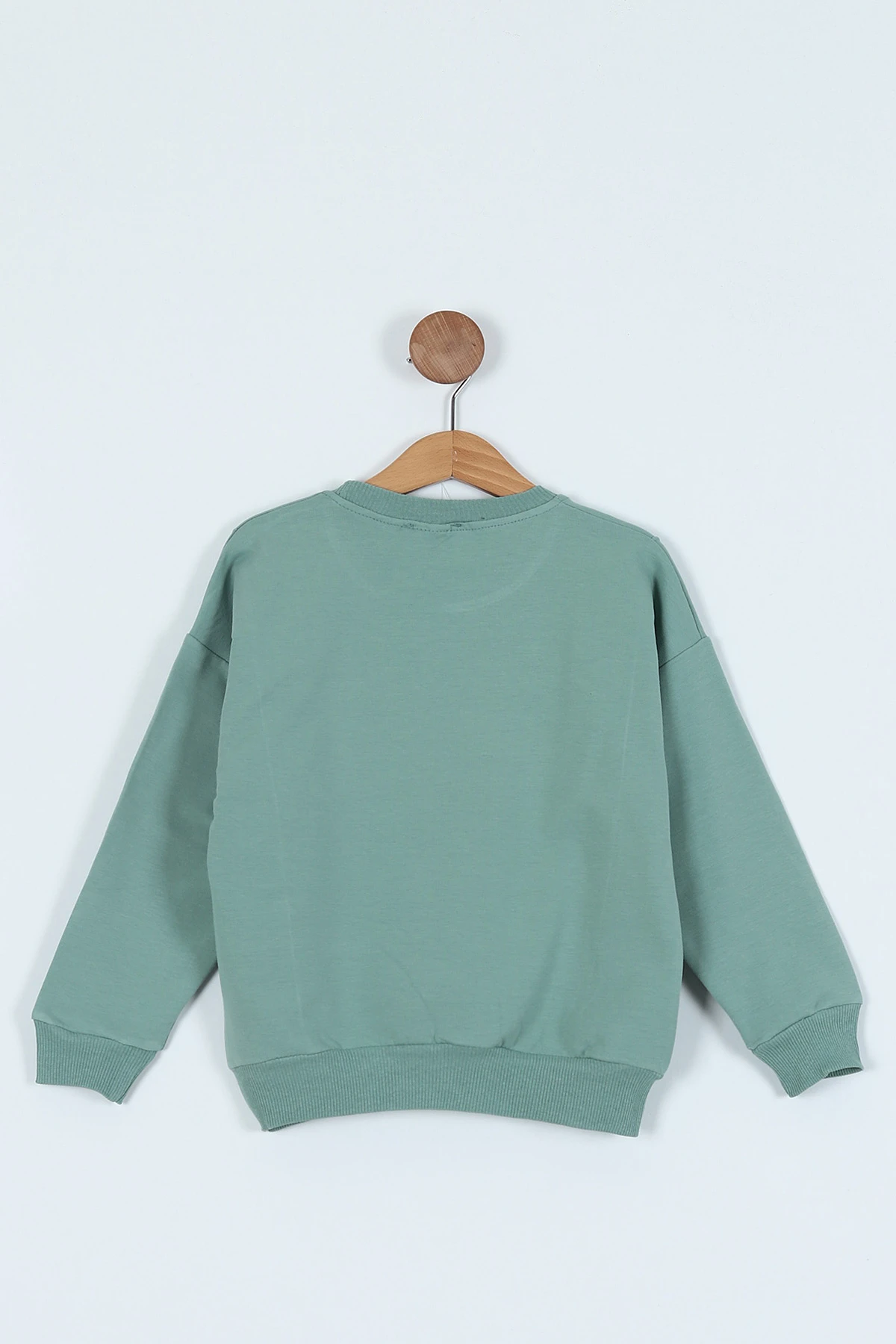 Su Yeşili (2-6 Yaş)  Çicek Baskılı Kız Çocuk Sweatshirt 236266
