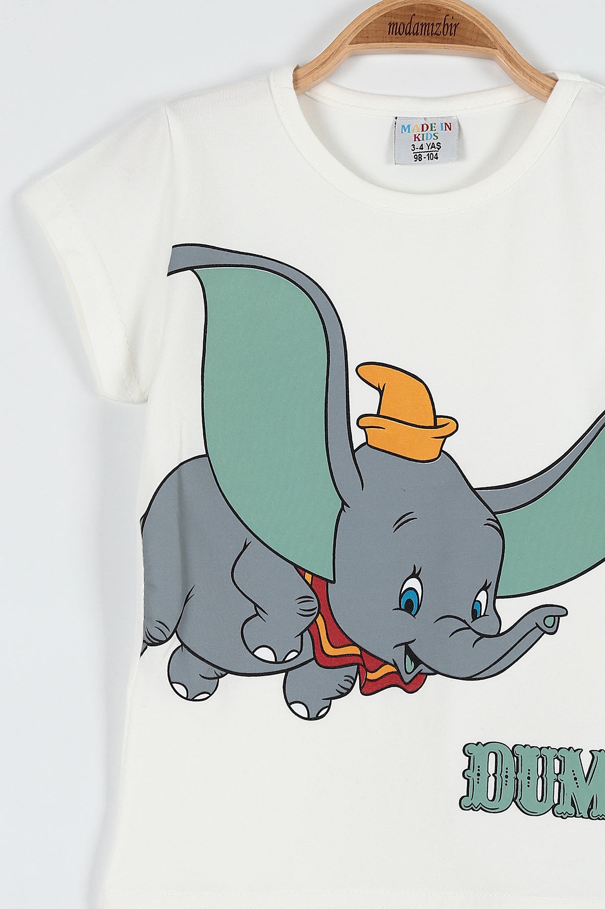 Su Yeşili (3-10 Yaş) Dumbo Fil Baskılı Taytlı Kız Çocuk Takım 184521