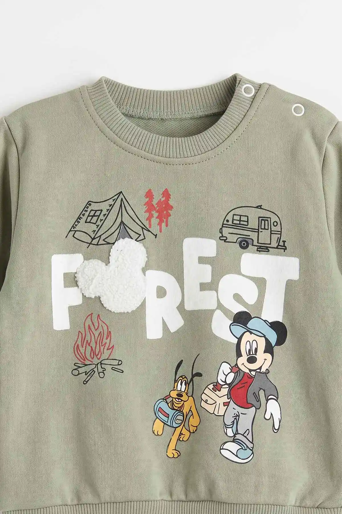 Su Yeşili (3-24 Ay) Forest Baskılı Erkek Bebek 2'li  Takım 473031