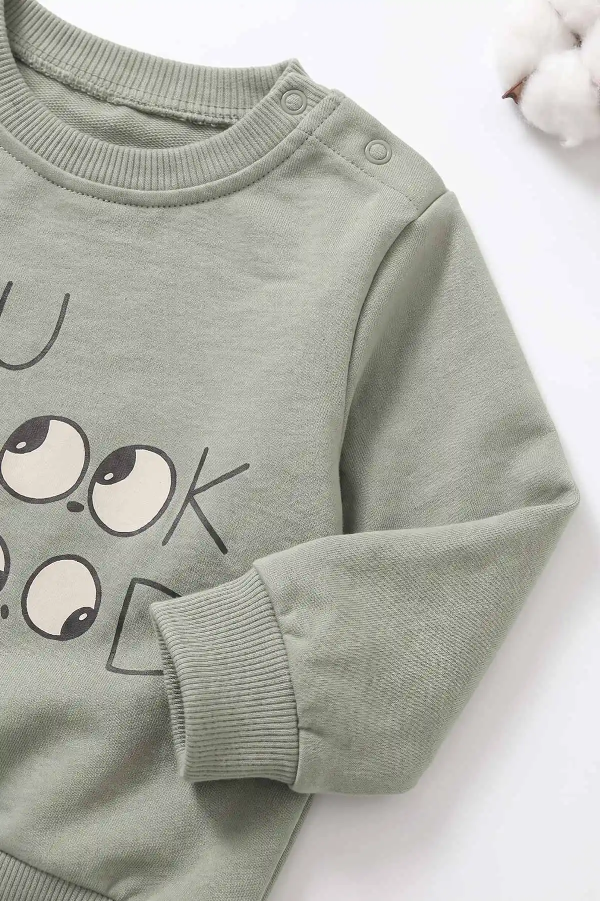 Su Yeşili (3-24 Ay)You Look Good Baskılı 2 İp Erkek Bebek Mevsimlik Takım 472775