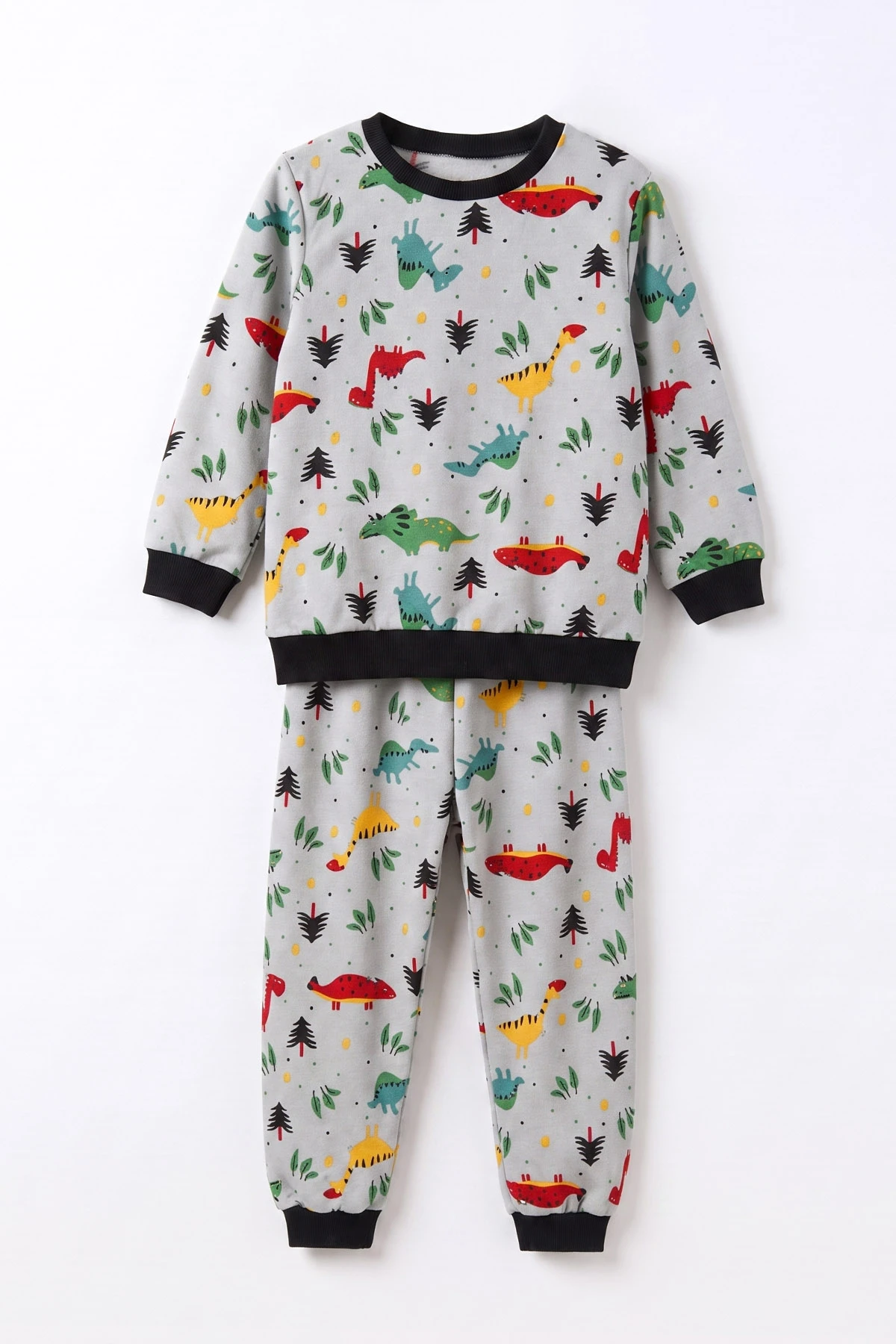 Su Yeşili (4-10 Yaş) Desenli 2 İp Erkek Çocuk Pijama Takım 483319