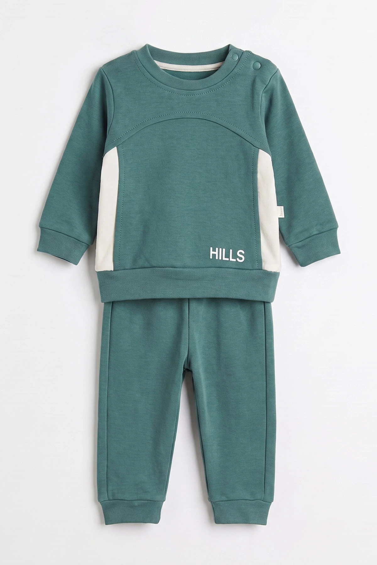 Su Yeşili (6-24 Ay) Hills Baskılı Cepli Görünümlü Erkek Bebek Takım 473060