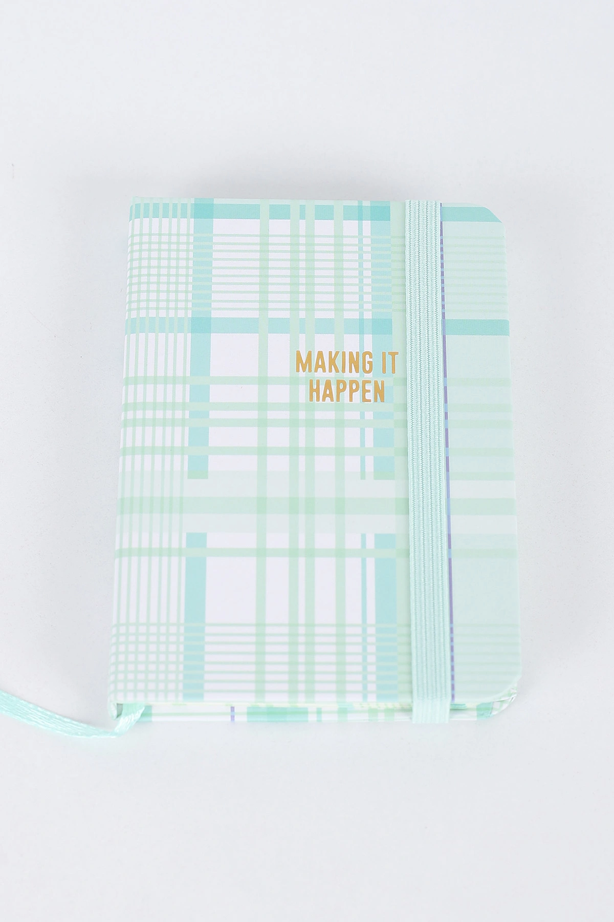 Su Yeşili 7x10 Cm Desenli Lastikli Bloknot Defter-Notebook 392510