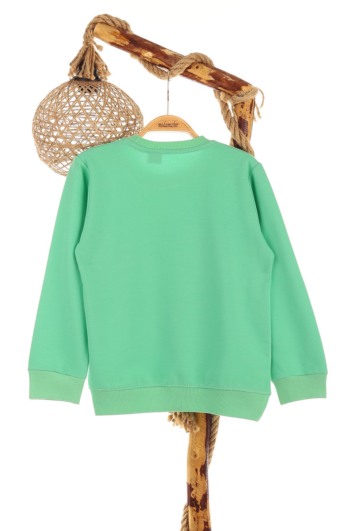 Su Yeşili (9-12 Yaş) Rose Baskılı Kız Çocuk Sweat 150959