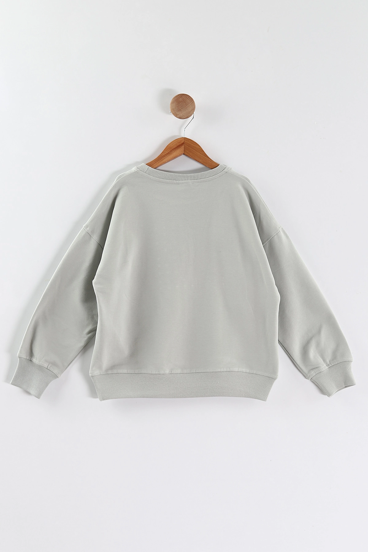 Su Yeşili (9-12 Yaş)Önü Taşlı Kız Çocuk Sweatshirt 432950