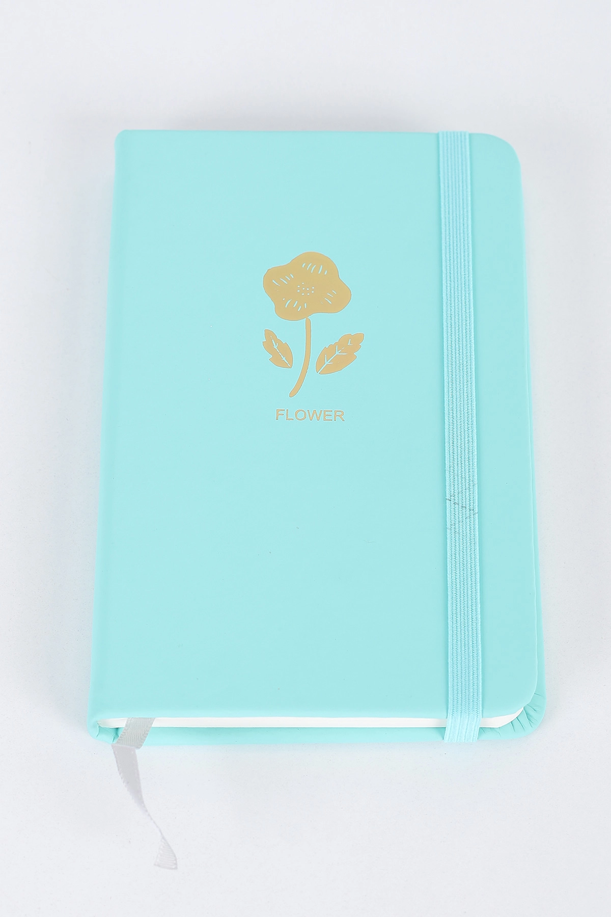 Su Yeşili 9x14 Cm Desenli Lastikli Bloknot Defter-Notebook 392565