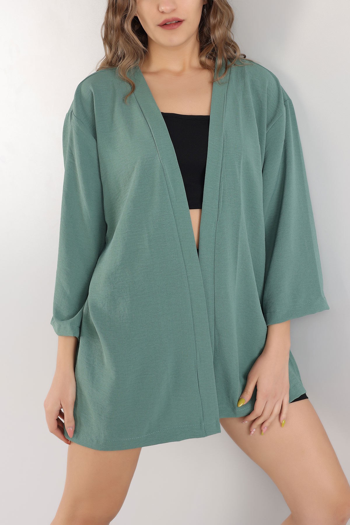 Su Yeşili Aerobin Kumaş Kimono 170359