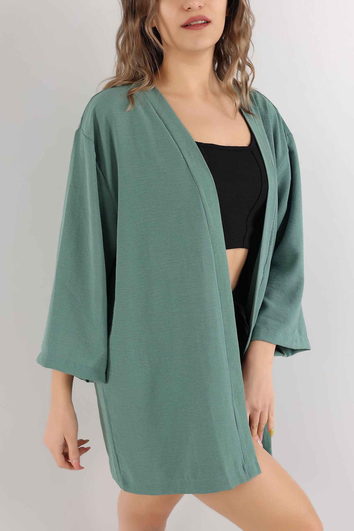 Su Yeşili Aerobin Kumaş Kimono 170359