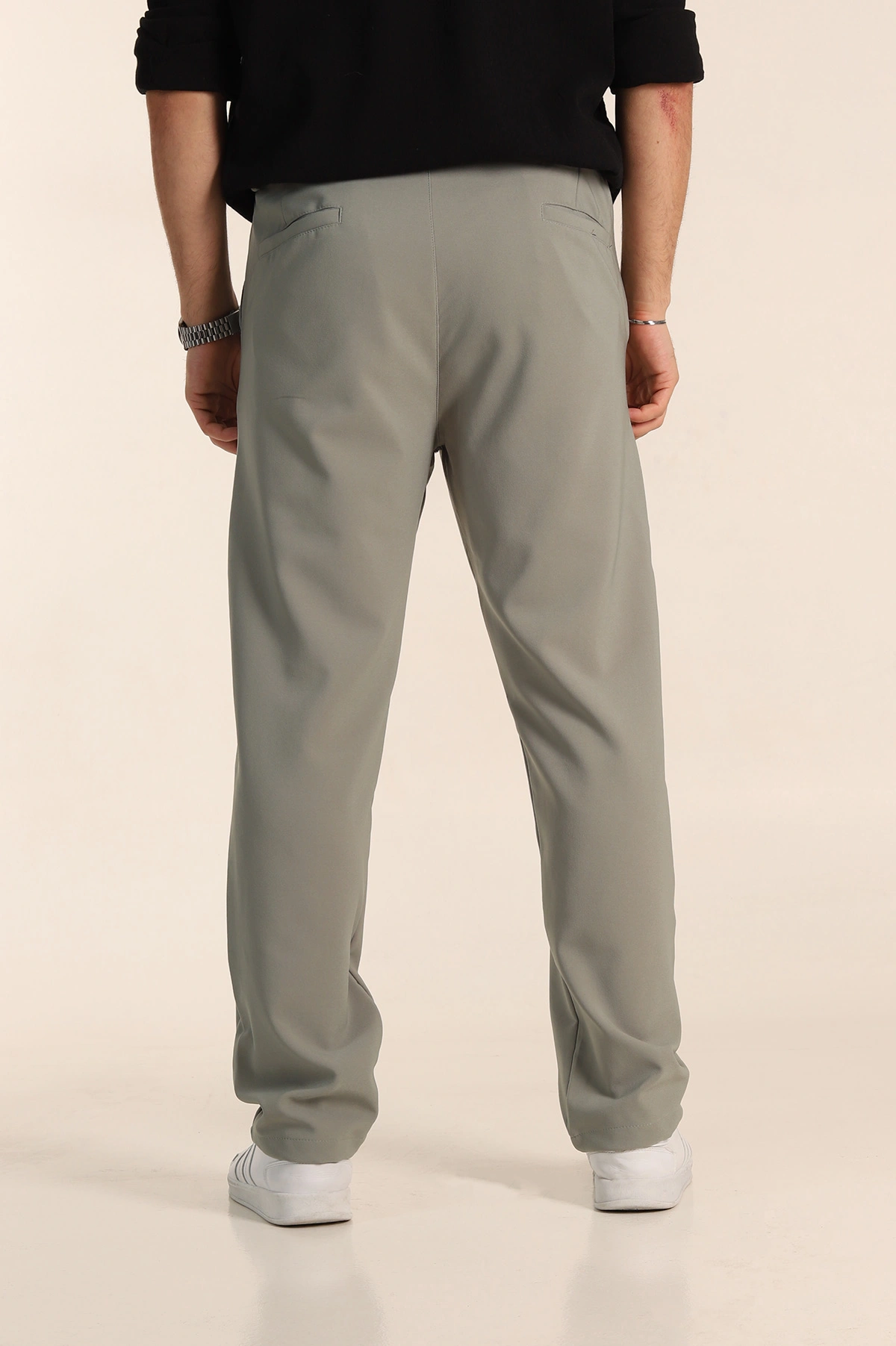 Su Yeşili Baggy Likralı Duble Kumaş Erkek Pantolon 345001