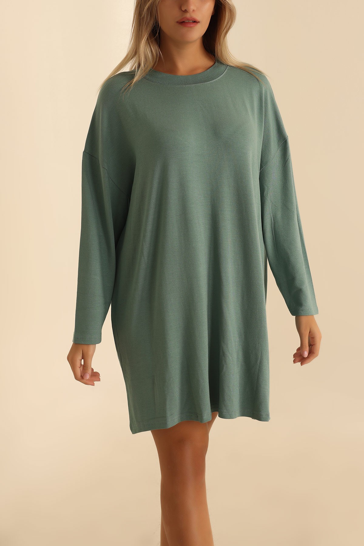 Su Yeşili Çilek Kumaş Tunik 204125