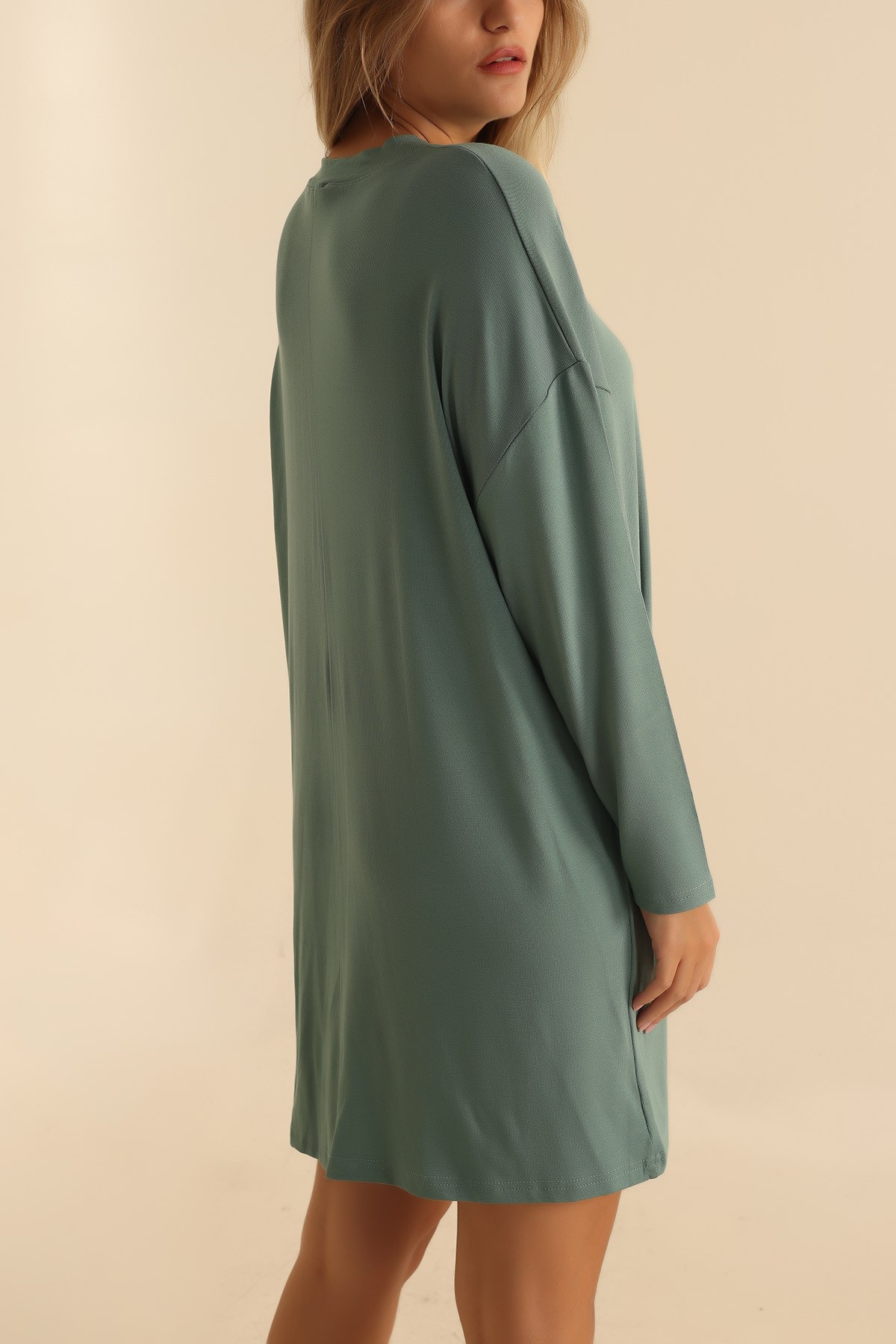 Su Yeşili Çilek Kumaş Tunik 204125