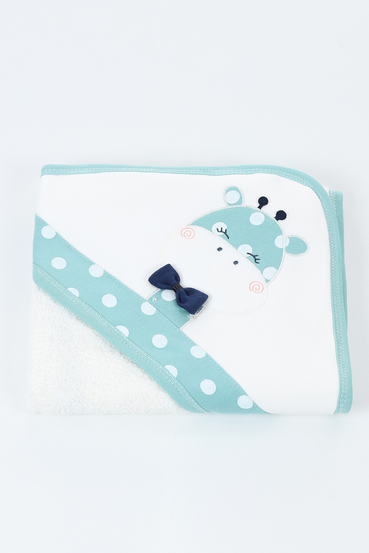 Su Yeşili (En:78 cm Boy:88 cm) Benekli Zürafa Nakışlı havlu 141905