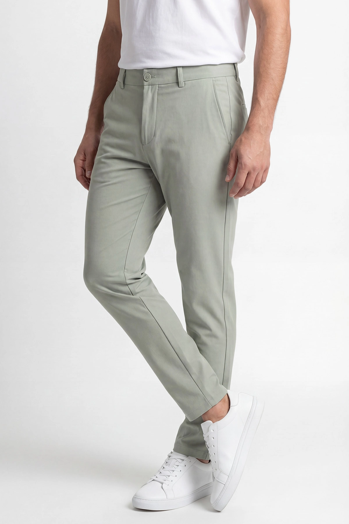 Su Yeşili Havuç Kesim Paraşüt Kumaş Erkek Pantolon 449965