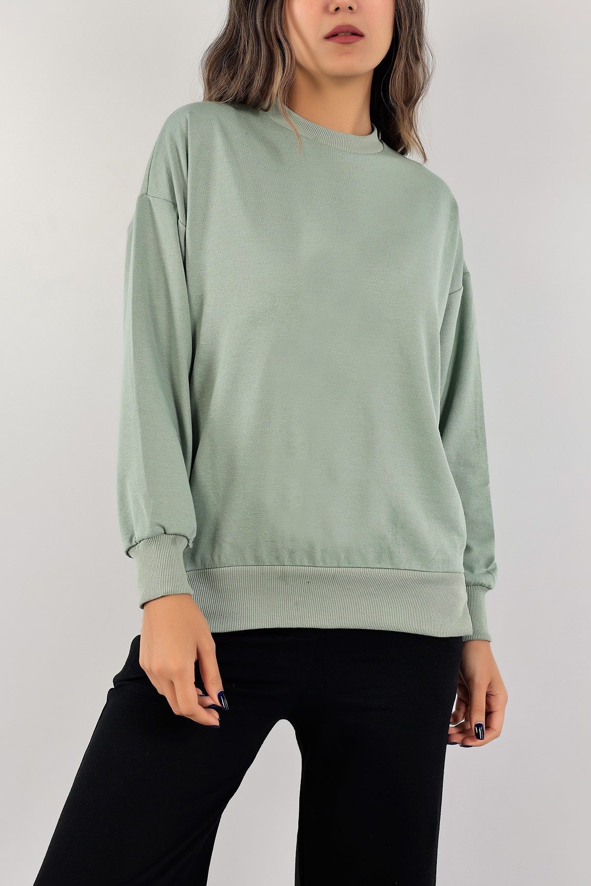 Su Yeşili İki İp Bayan Sweat 126650