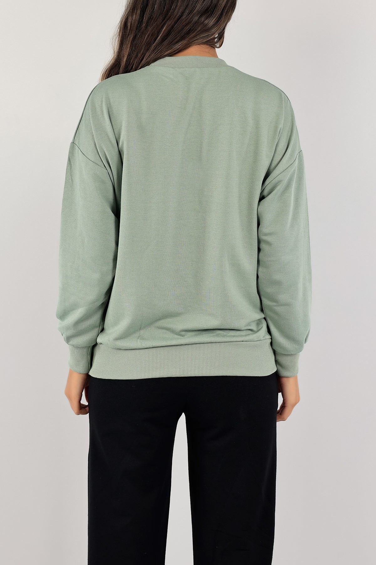 Su Yeşili İki İp Bayan Sweat 126650