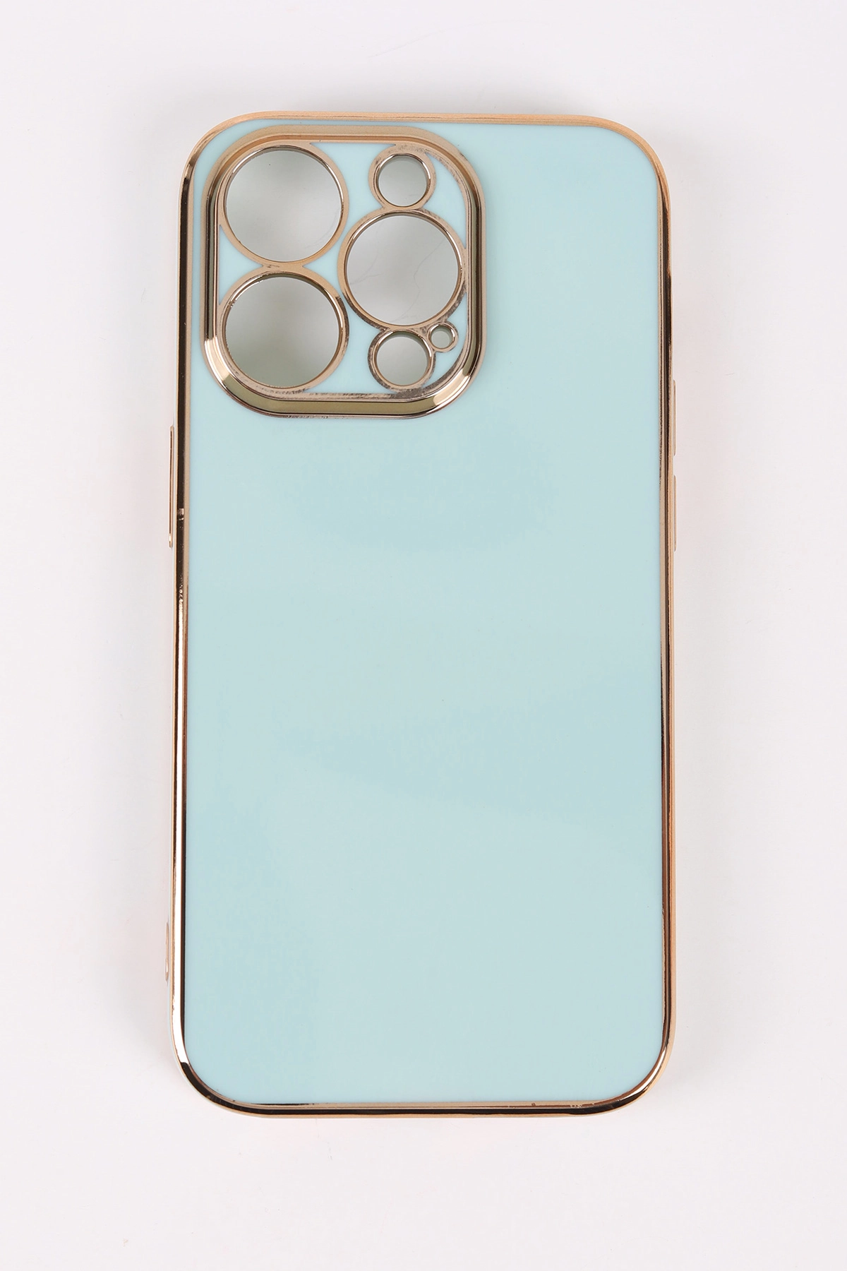 Su Yeşili İphone 14 Pro Uyumlu Kamera Korumalı Tpu Silikon Telefon Kılıfı 467055