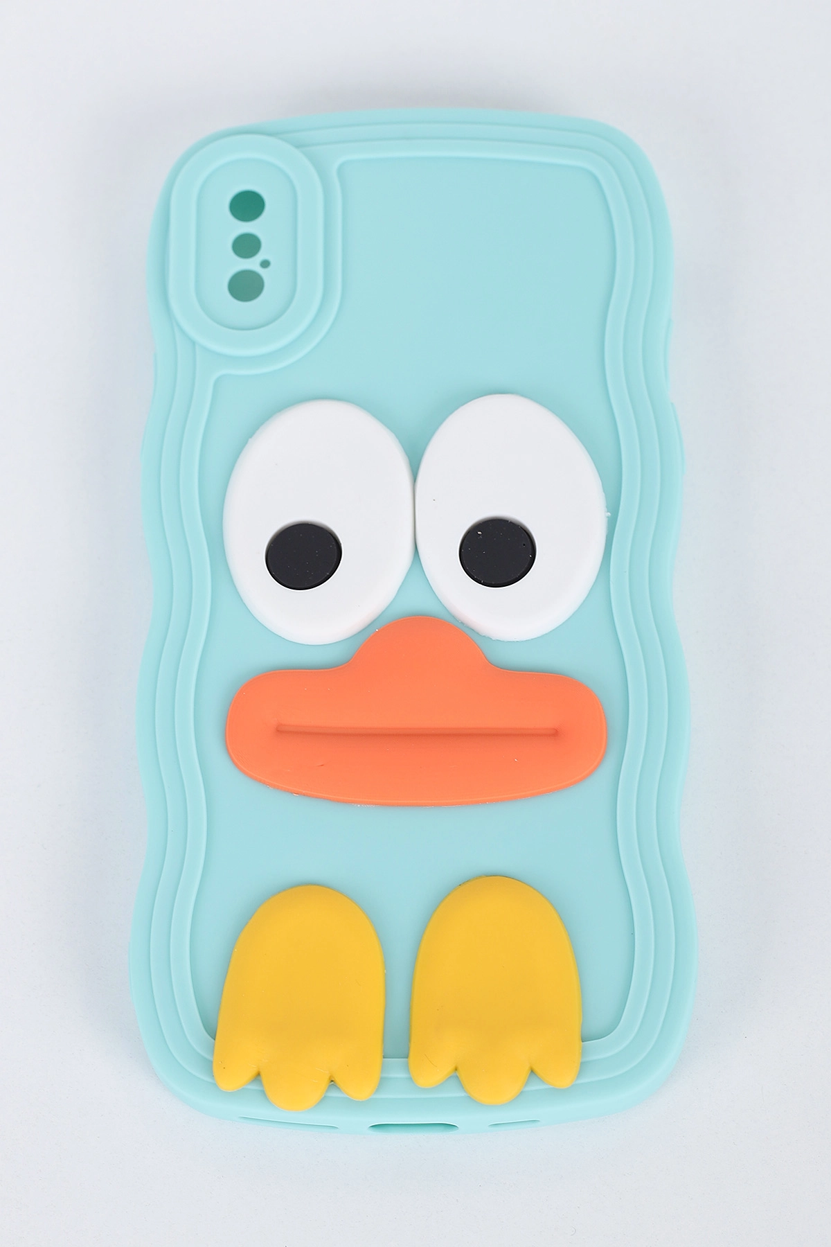 Su Yeşili iPhone XS Uyumlu Daffy Serisi Yumuşak Silikon Telefon Kılıfı 391264