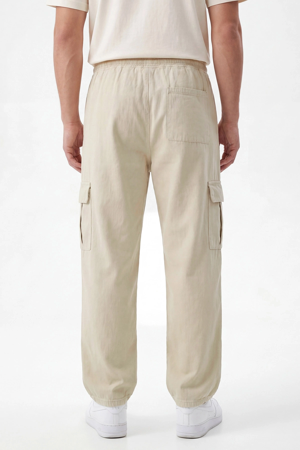 Su Yeşili Keten Baggy Kargo Cepli Erkek Pantolon 456103