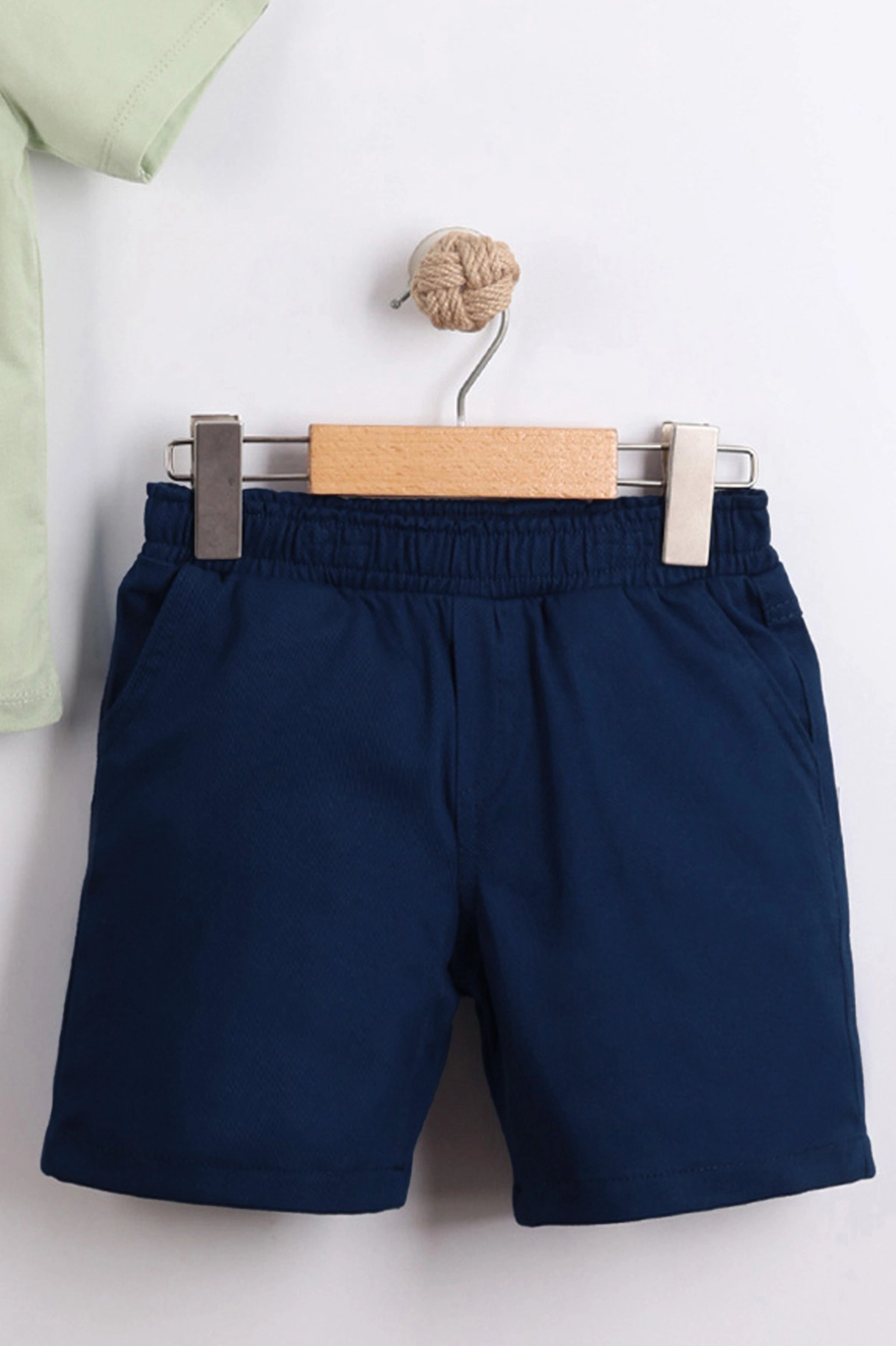 Su Yeşili Lacivert (2-10 Yaş) Polo Yaka Cool Boy Baskılı Tişörtlü Gabardin Şortlu Erkek Çocuk Yazlık 2'li Takım 459857