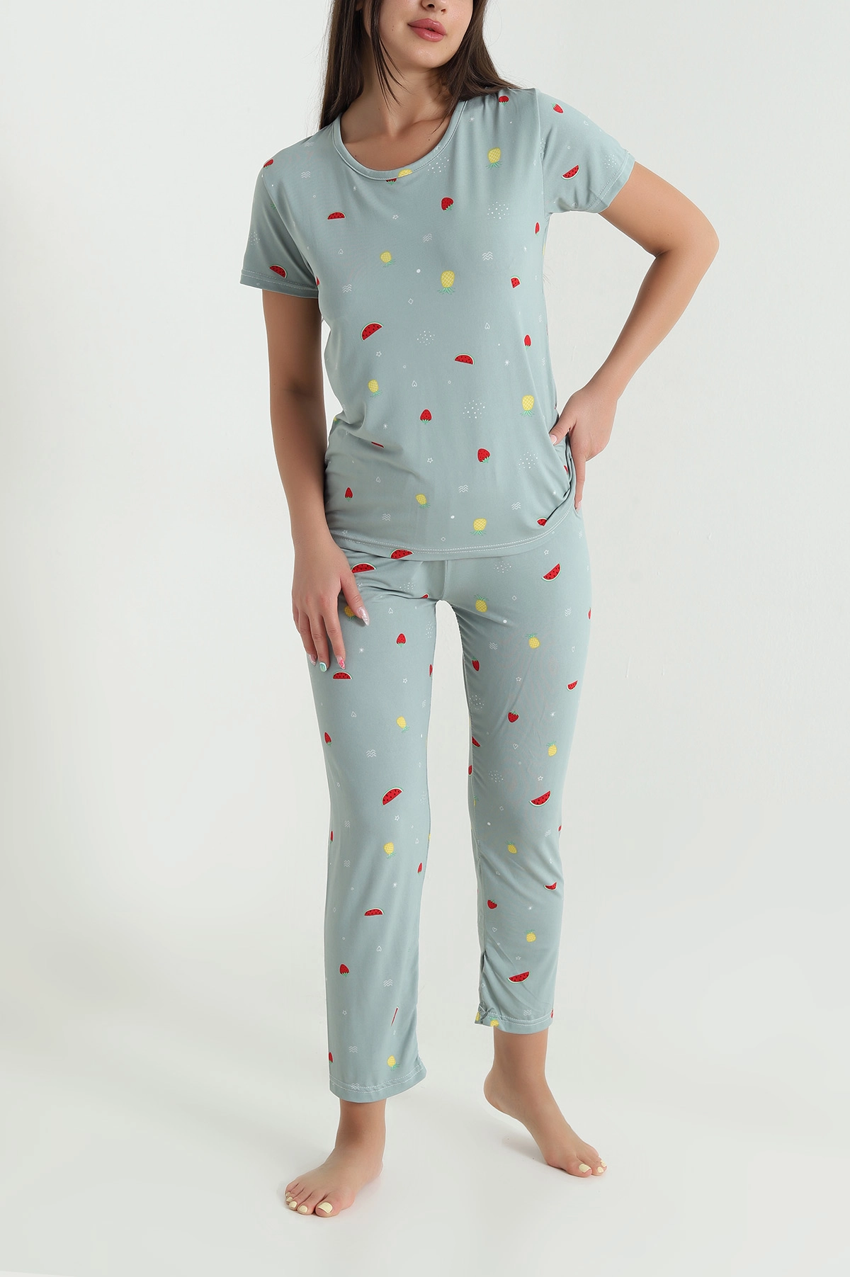 Su Yeşili Milan Kadın Pijama Takımı 466497