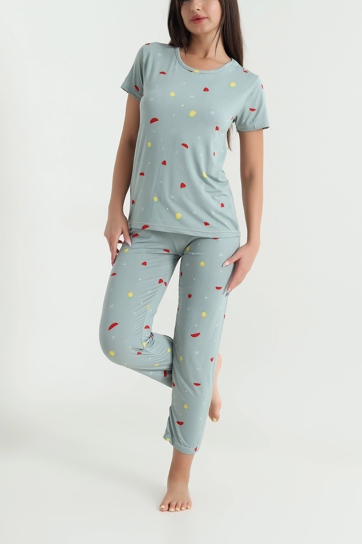 Su Yeşili Milan Kadın Pijama Takımı 466497