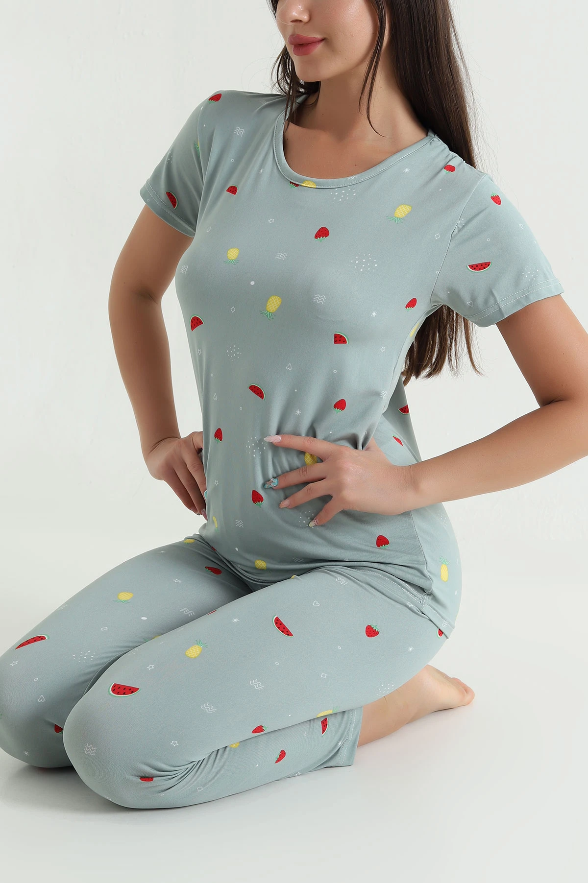 Su Yeşili Milan Kadın Pijama Takımı 466497