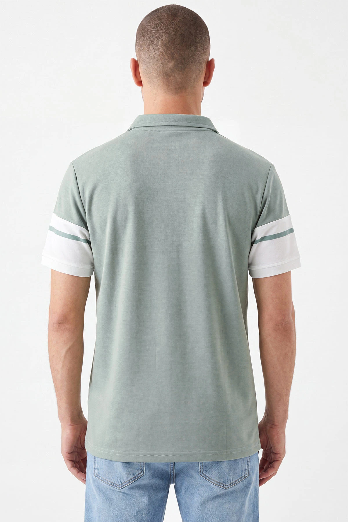 Su Yeşili Oysho Kumaş Polo Yaka Erkek Tişört 471686