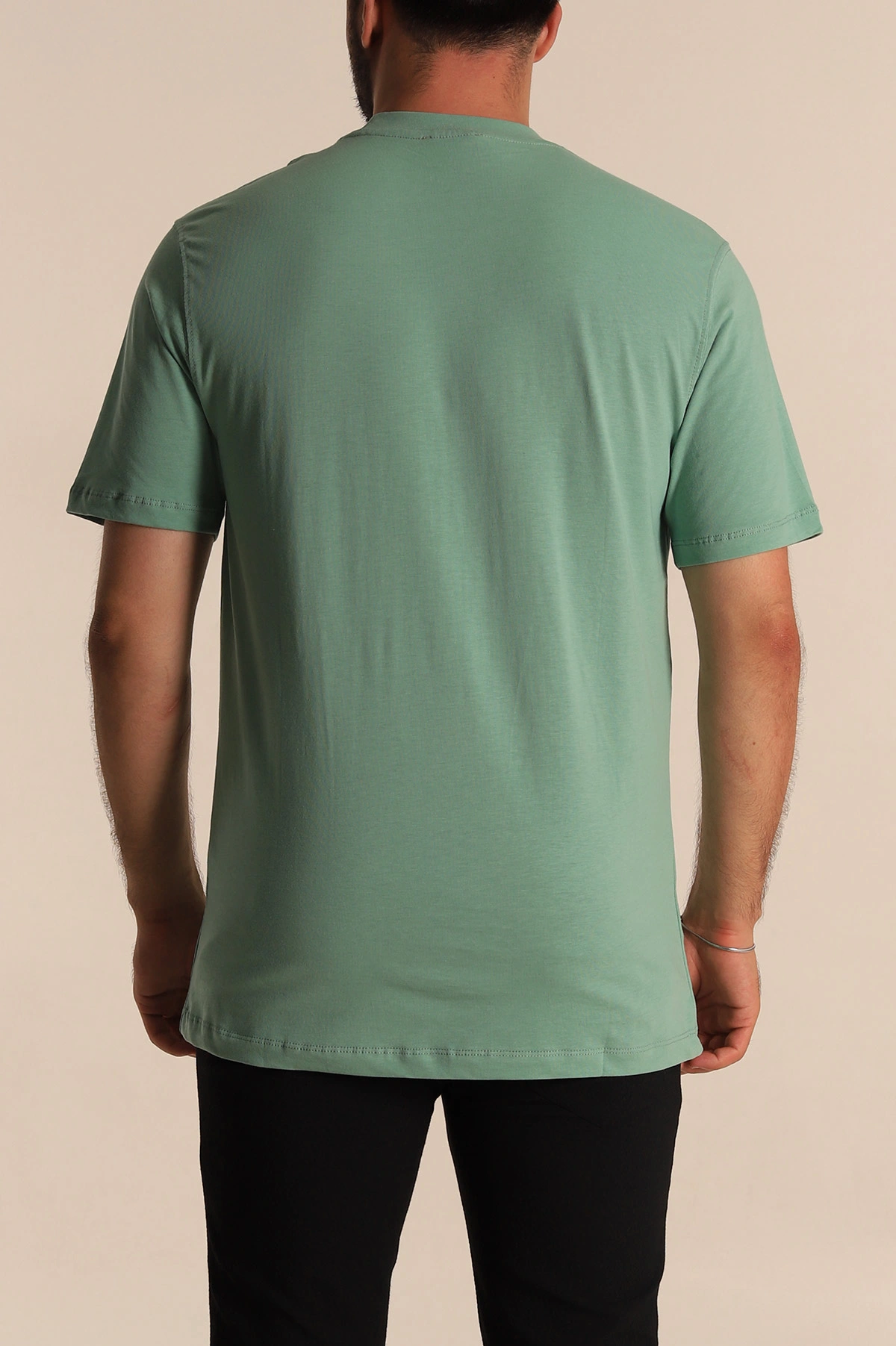 Su Yeşili Relaxed Fit Basic Erkek Tişört 279904