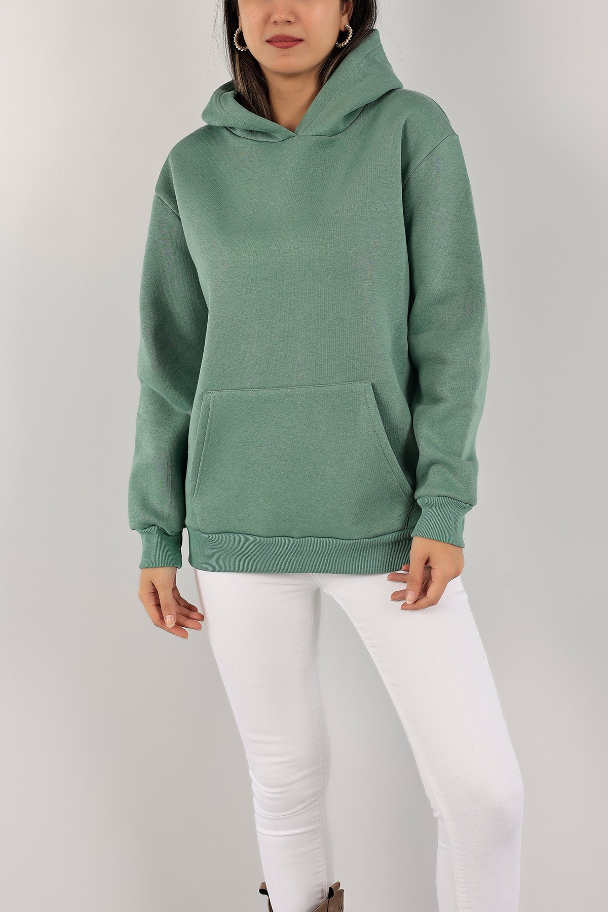 Su Yeşili Şardonlu Bayan Sweat 136528