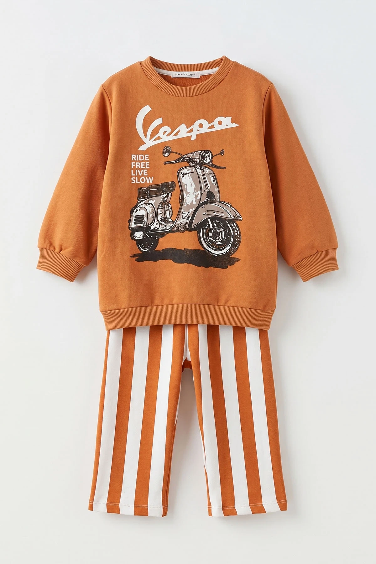Taba (1-5 Yaş)   Baskılı 2 İp İçi Şardonlu Alt Çizgili Erkek Çocuk 2'li Takım 496710