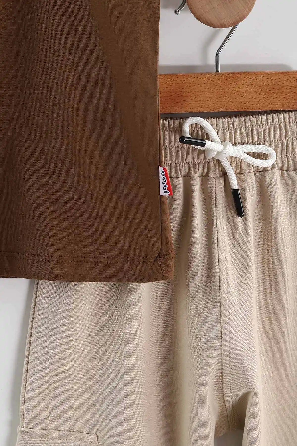 Taba (2-10 Yaş)Araba Baskılı Cepli  Şortlu Penye Erkek Çocuk Yazlık Takım 437735