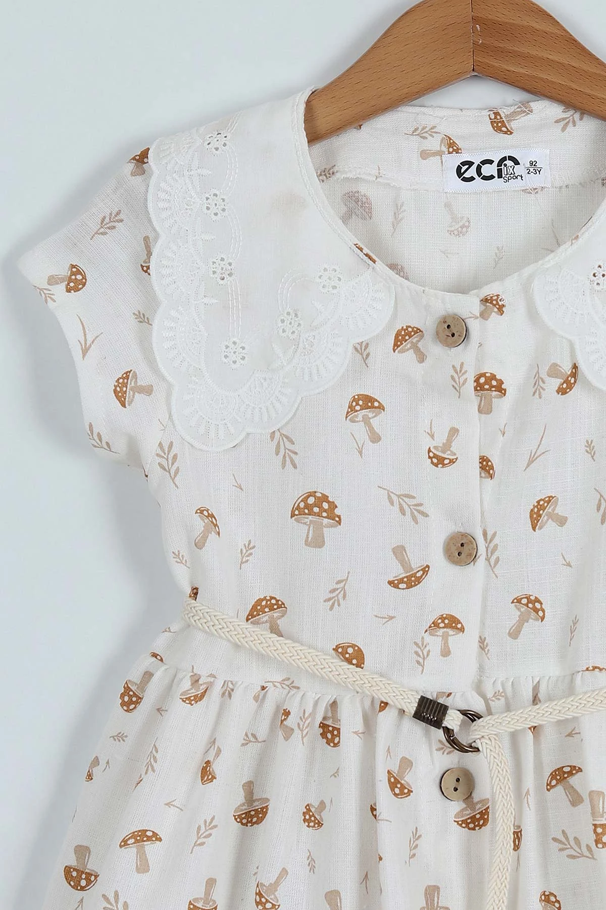 Taba (2-5 Yaş) Mantar Desenli Kız Çocuk Elbise 246861